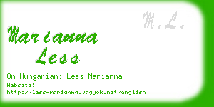 marianna less business card